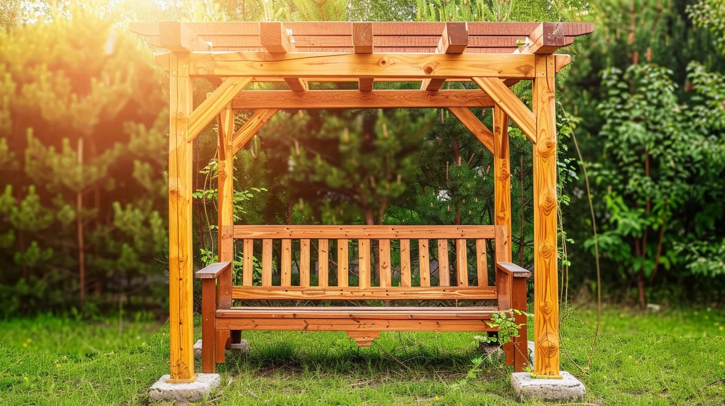 Custom garden features including raised beds and outdoor carpentry work